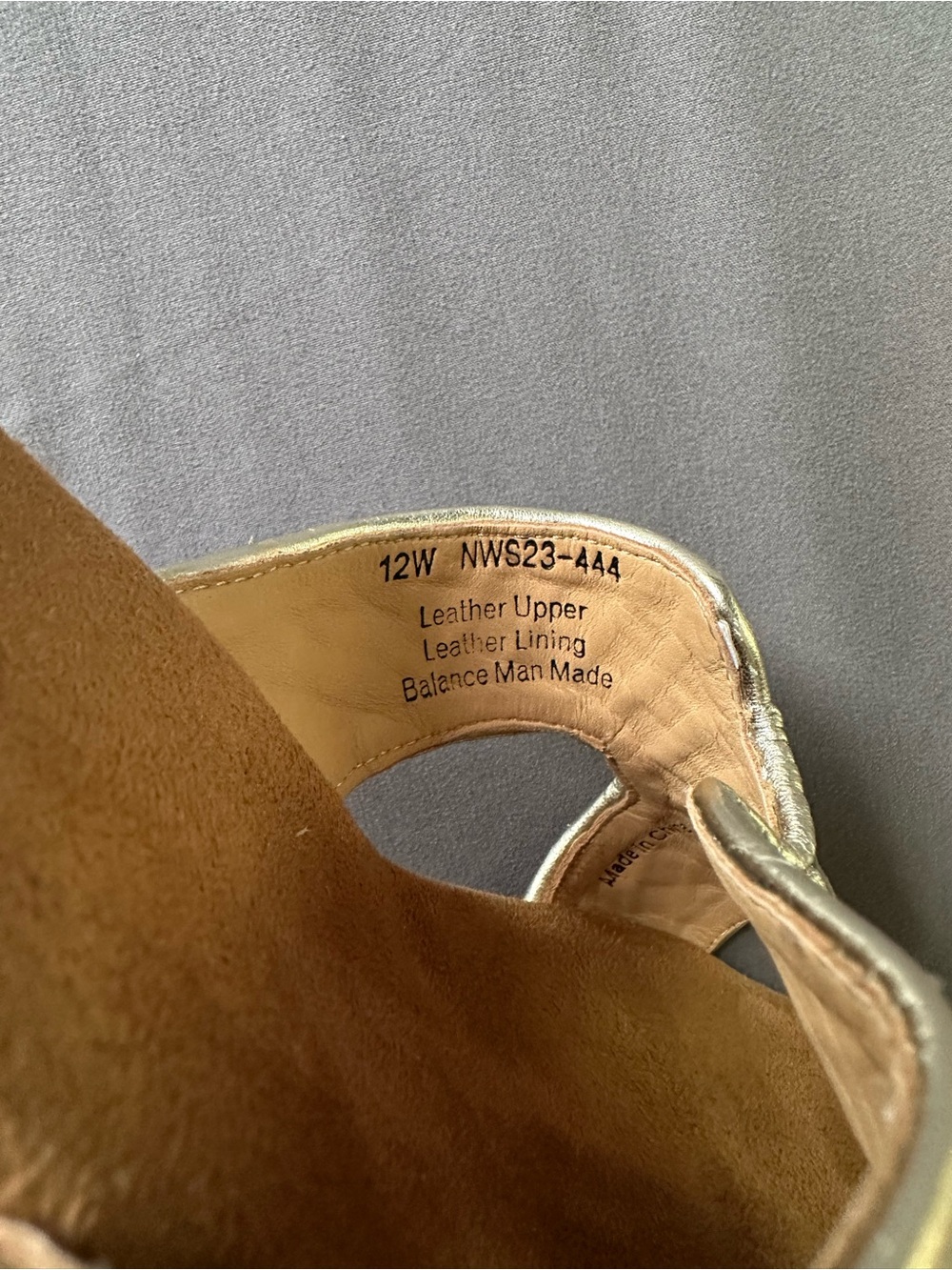 David Tate Metallic Gold Woven Espadrille Slide Sandals - Picture 4 of 4